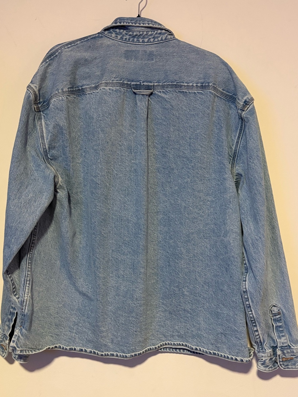 Abercrombie & Fitch Oversized Heavy Denim Shirt Jacket Shacket XL - Picture 2 of 3